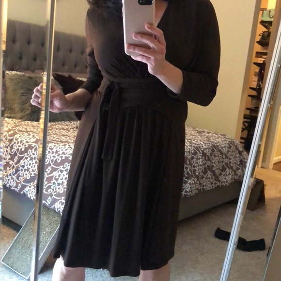 MICHAEL by Michael Kors Chocolate Wrap Dress - Picture 4 of 8